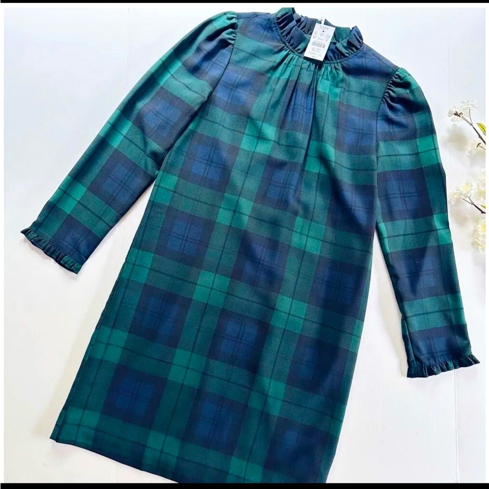 NWT Beautiful jcrew tartan holiday dress in size 8